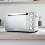 Olimpic 70L Dual-Heat Electric Oven Full Glass Silver ( L68-W42-H40 CM ) - Image 2