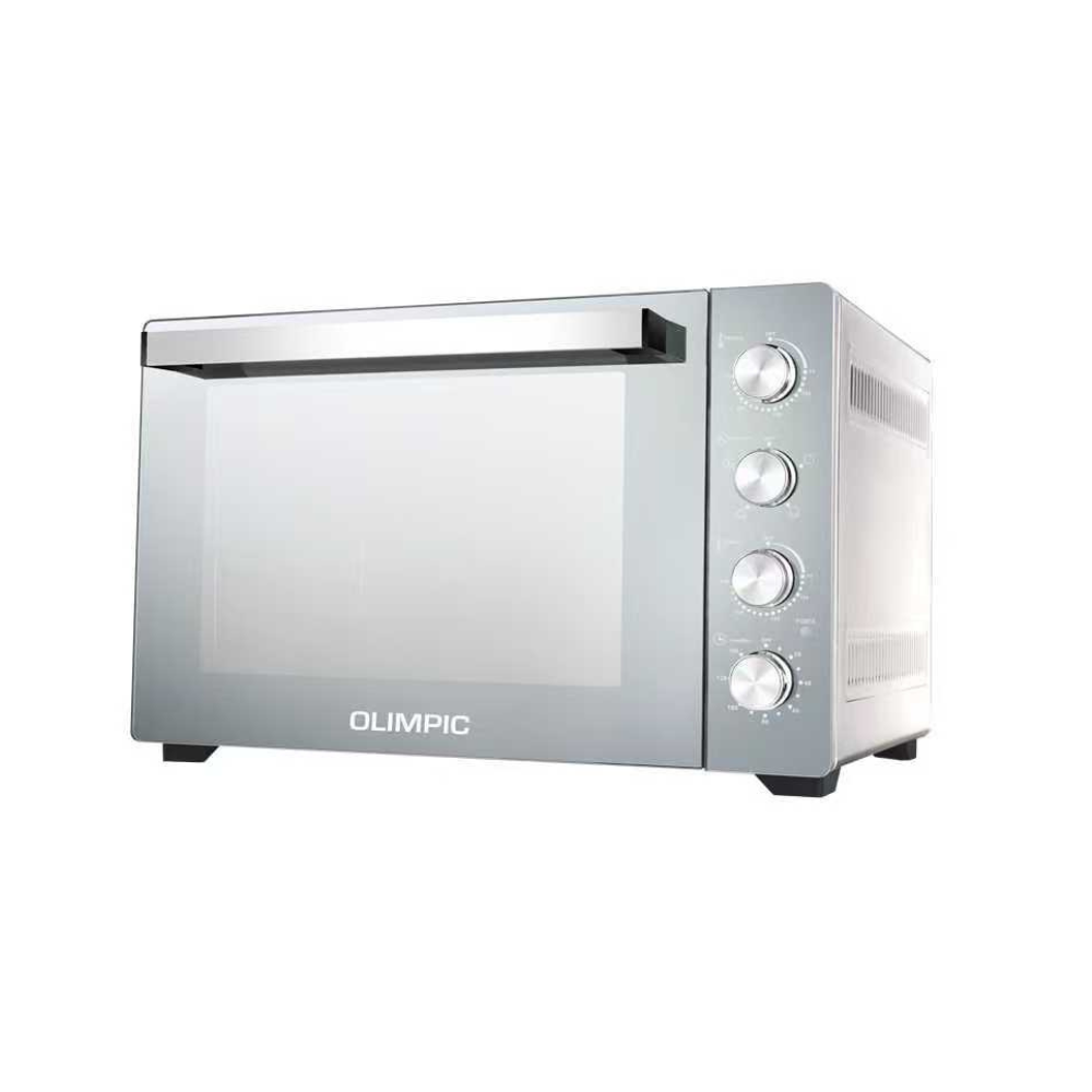 Untitled design Olimpic 70L Dual-Heat Electric Oven Full Glass Silver ( L68-W42-H40 CM ) - Image 1